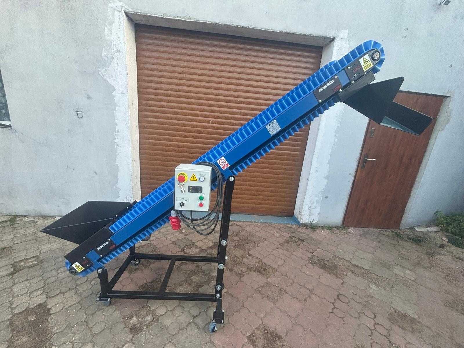 Przenośnik taśmowy wznoszący 3,5 m x1 m