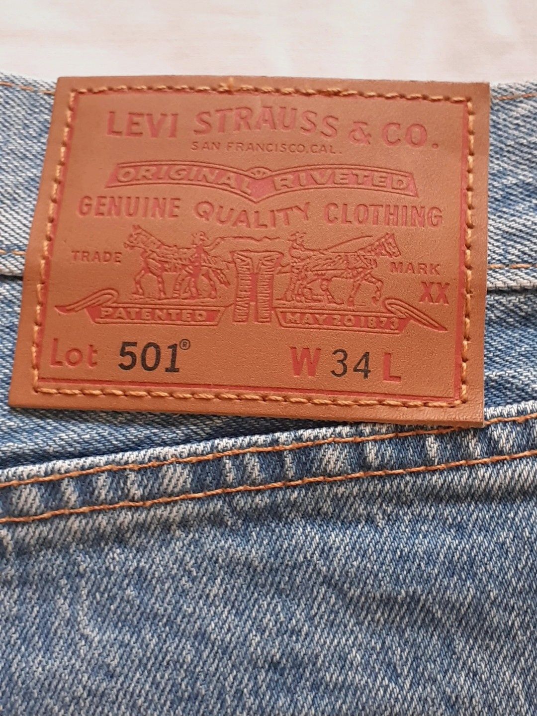 Krótkie spodenki szorty Levis Premium 501 W34 pas 92 - 94 cm  nowe.