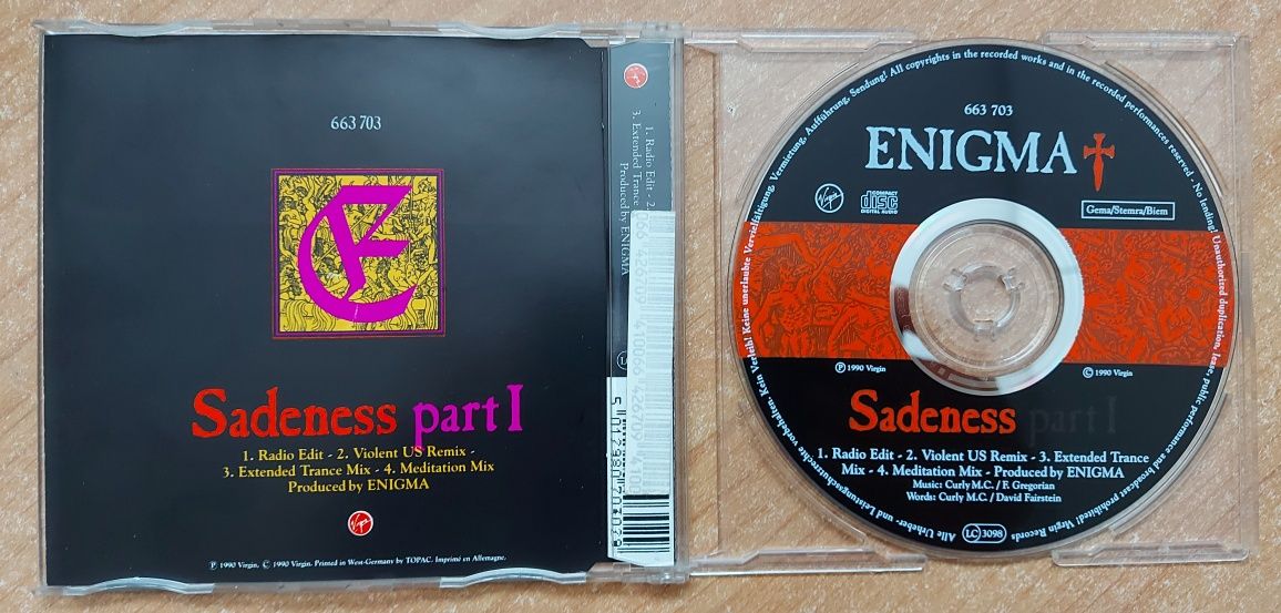 Enigma - Sadeness Part I - CD Maxi-Single