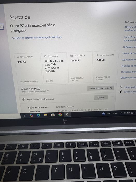 Portatil HP 11 geracao