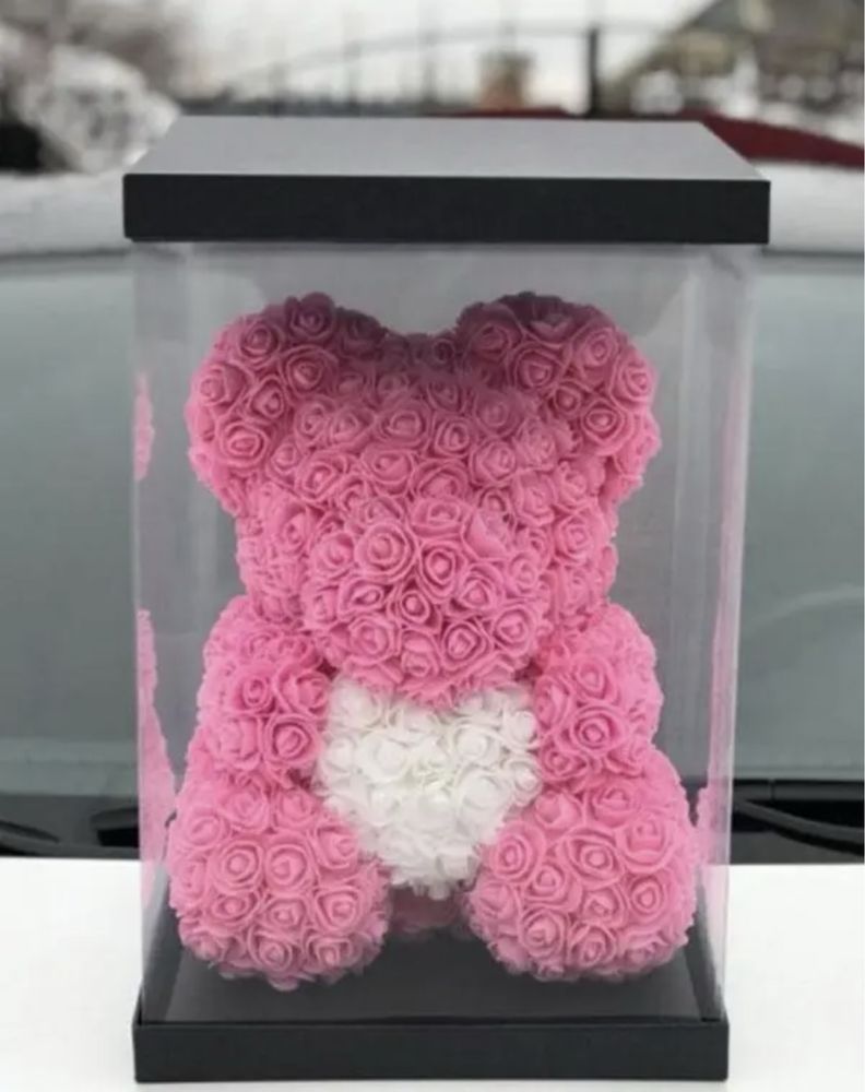 Мишка из роз подарунок