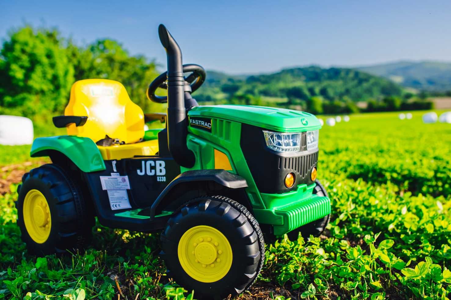 TRAKTOR Ciągnik John Deere JCB Elektryczny Auto AKUMULATOR RC 2 DZIECI