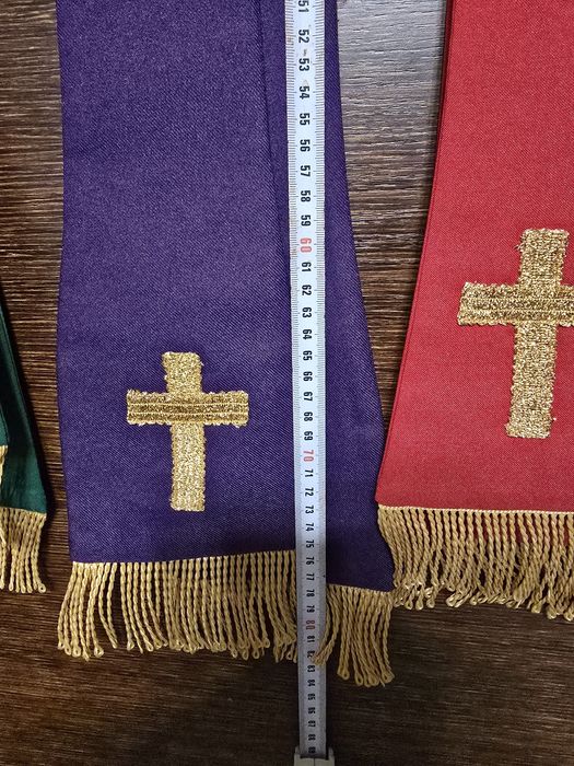 Stuła na krzyż trzy kolory