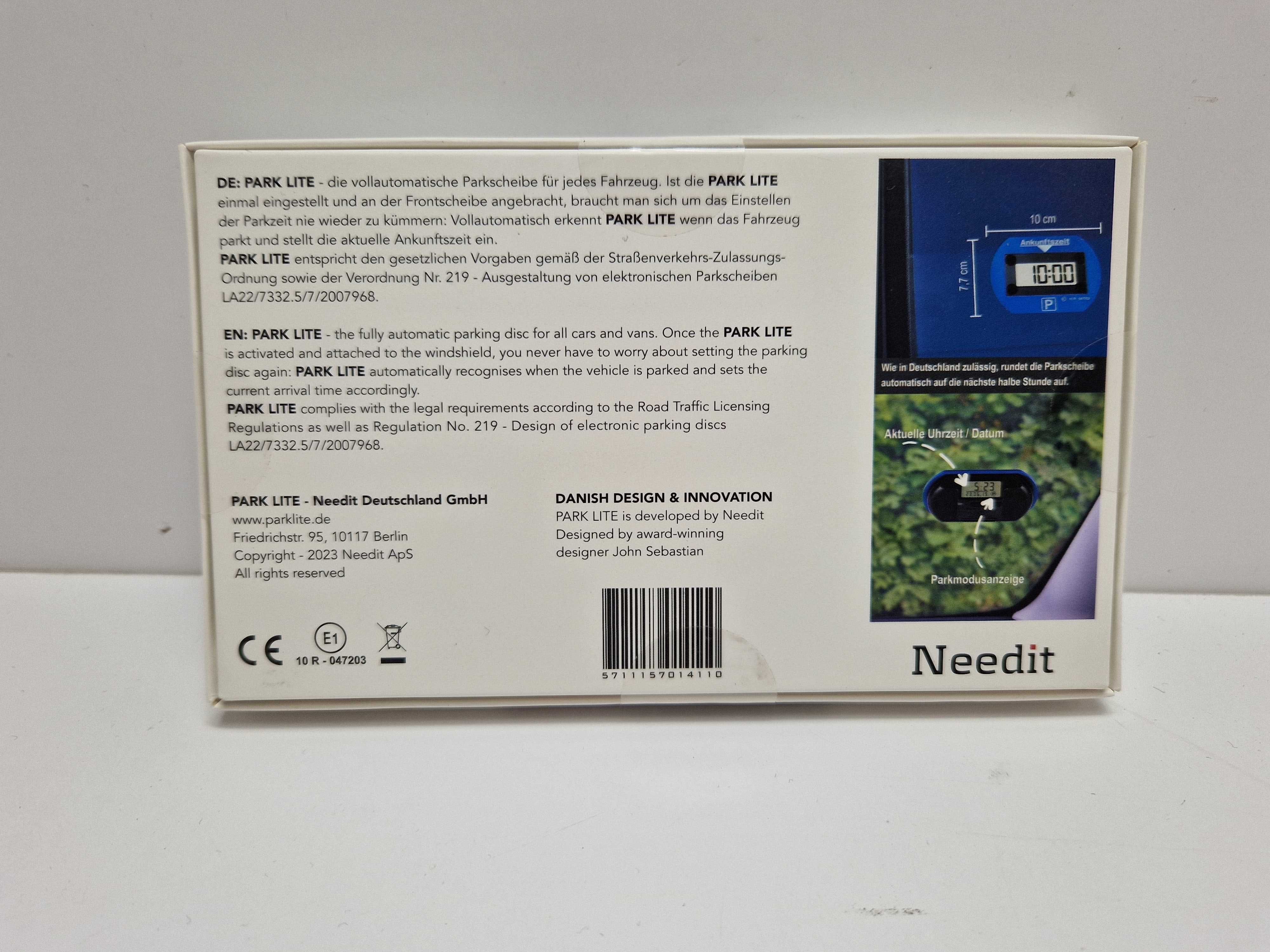 Elektroniczna tarcza czujnika parkowania Ankunftszeit Niebieska