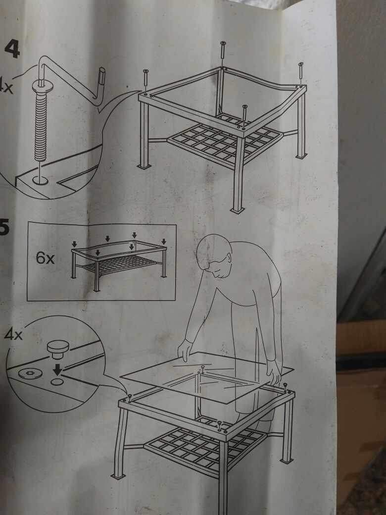 Tampo de mesa ikea 68x68 cm