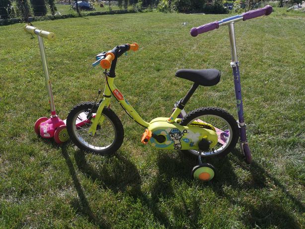 Rowerek dla dziecka + dwie hulajnogi