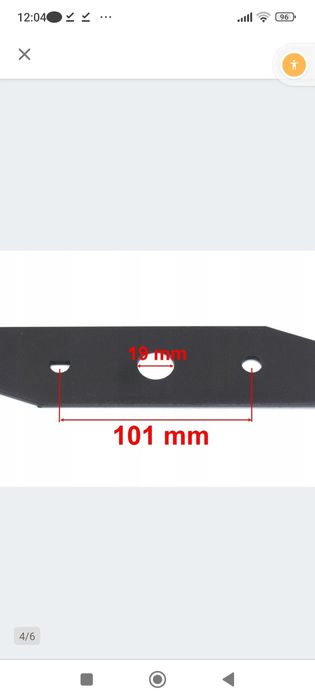 Nóż 38cm do kosiarki elektrycznej GTK1638, GTK1600, ME38, HKE 138