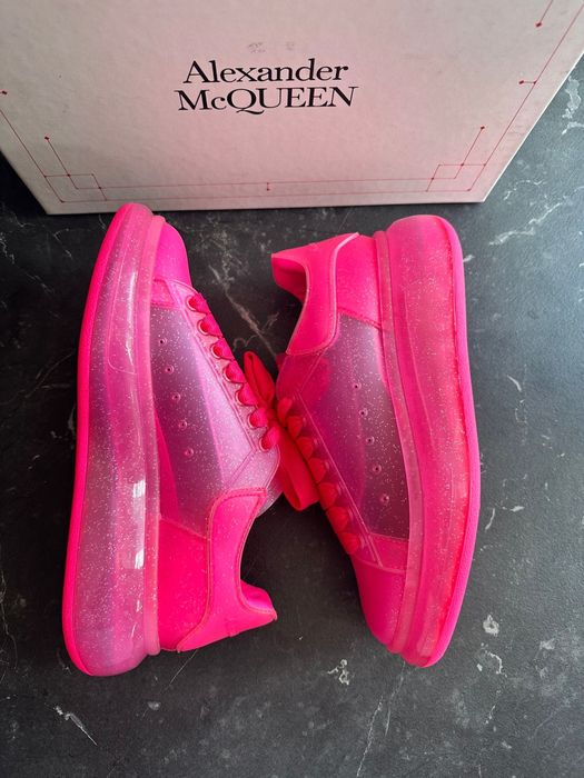 Alexander McQueen Oversized “TPU Transparent Glit” Bright Pink (EU 37)