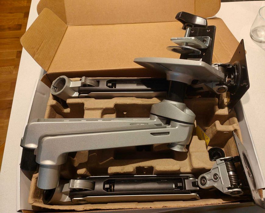 Amazon Basics Premium Dual Monitor Stand, Height-Adjustable Arm64168937179907123