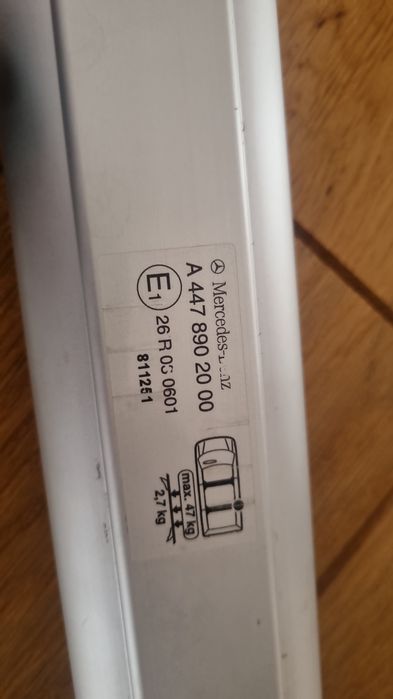Bagażnik belki na relingi mercedes V Klasa Vito Viano