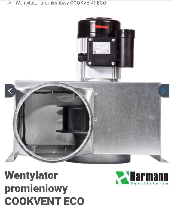 Wentylator promieniowy COOKVENT ECO 315/3200T