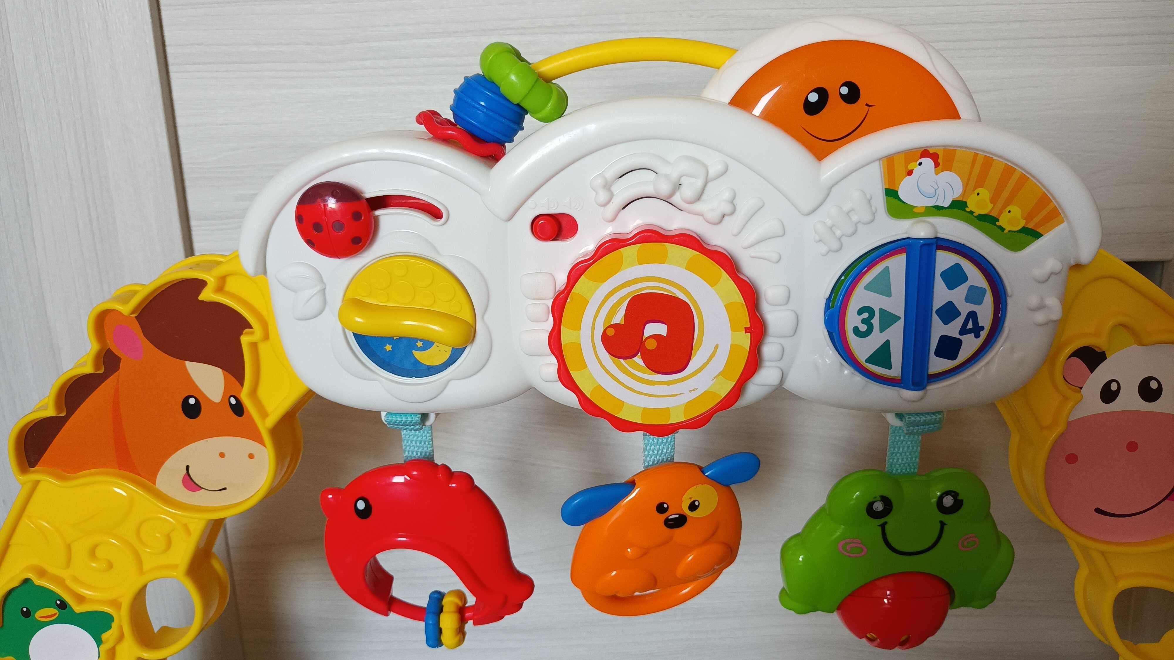 Minisiłownia interaktywna stojak edukacyjny smily play grający zabawka