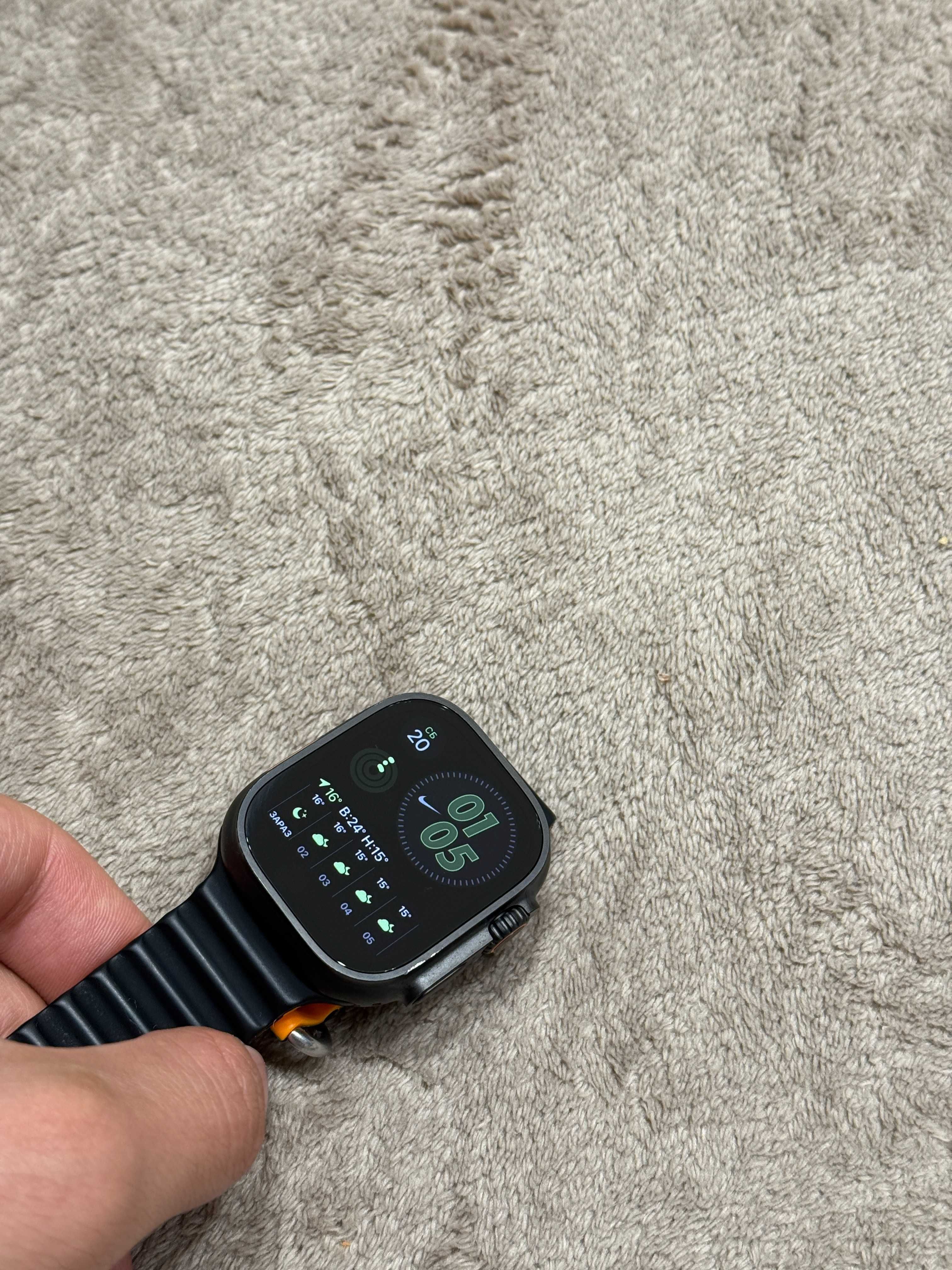 ЧОРНИЙ Apple Watch Ultra 2 49 mm Black Оригінал смарт годинник епл