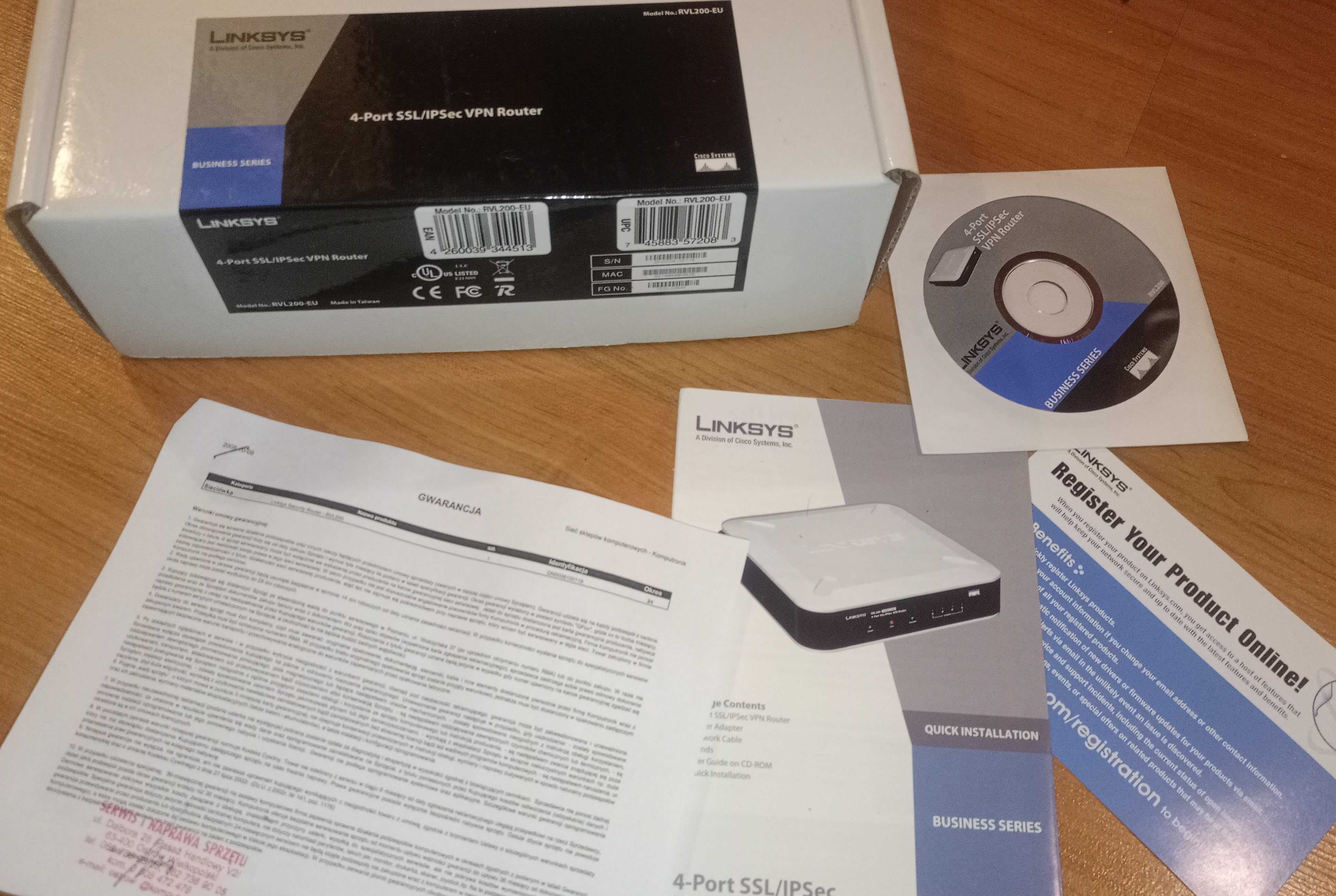 Linksys router RVL200 EU by Cisco 4-Port SSL/IPSec VPN