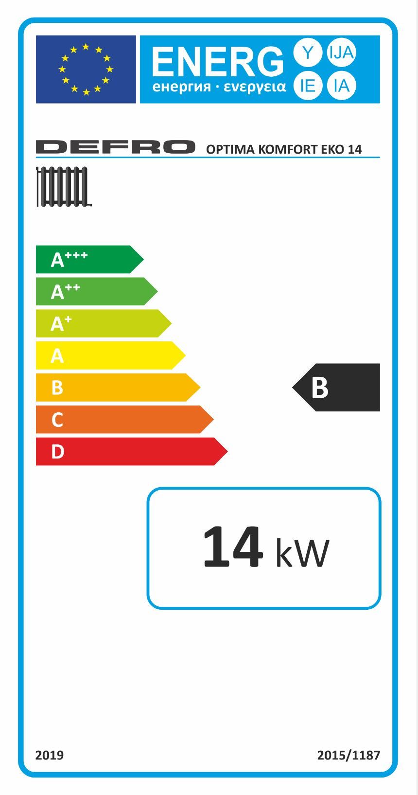 Kocioł DEFRO Optima Komfort Eko 14 kW + DEFRO Bufor DBO S 800 litrów