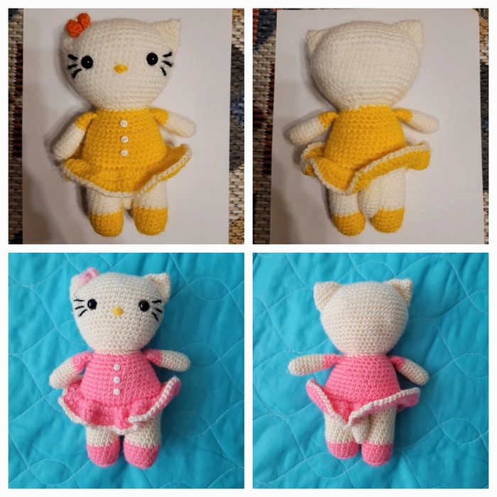 Nowe 2 HelloKitty na szydełku