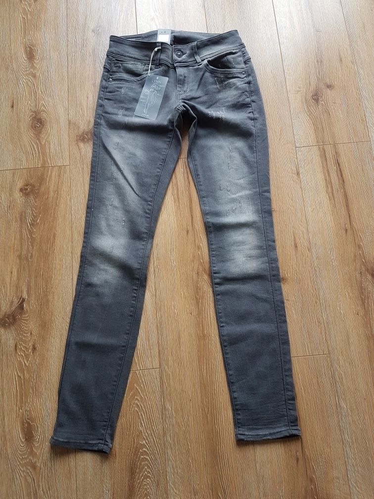 W29 L34 M G-Star RAW Lynn Skinny damskie spodnie jeansy dżinsy szare