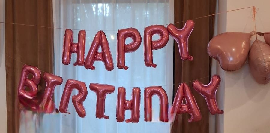 Balony urodzinowe Happy Birthday + 3 serca