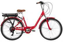 ROWER elektryczny VELOTRADE LUX CZERWONY 26 tani stylowy raty gwarancj