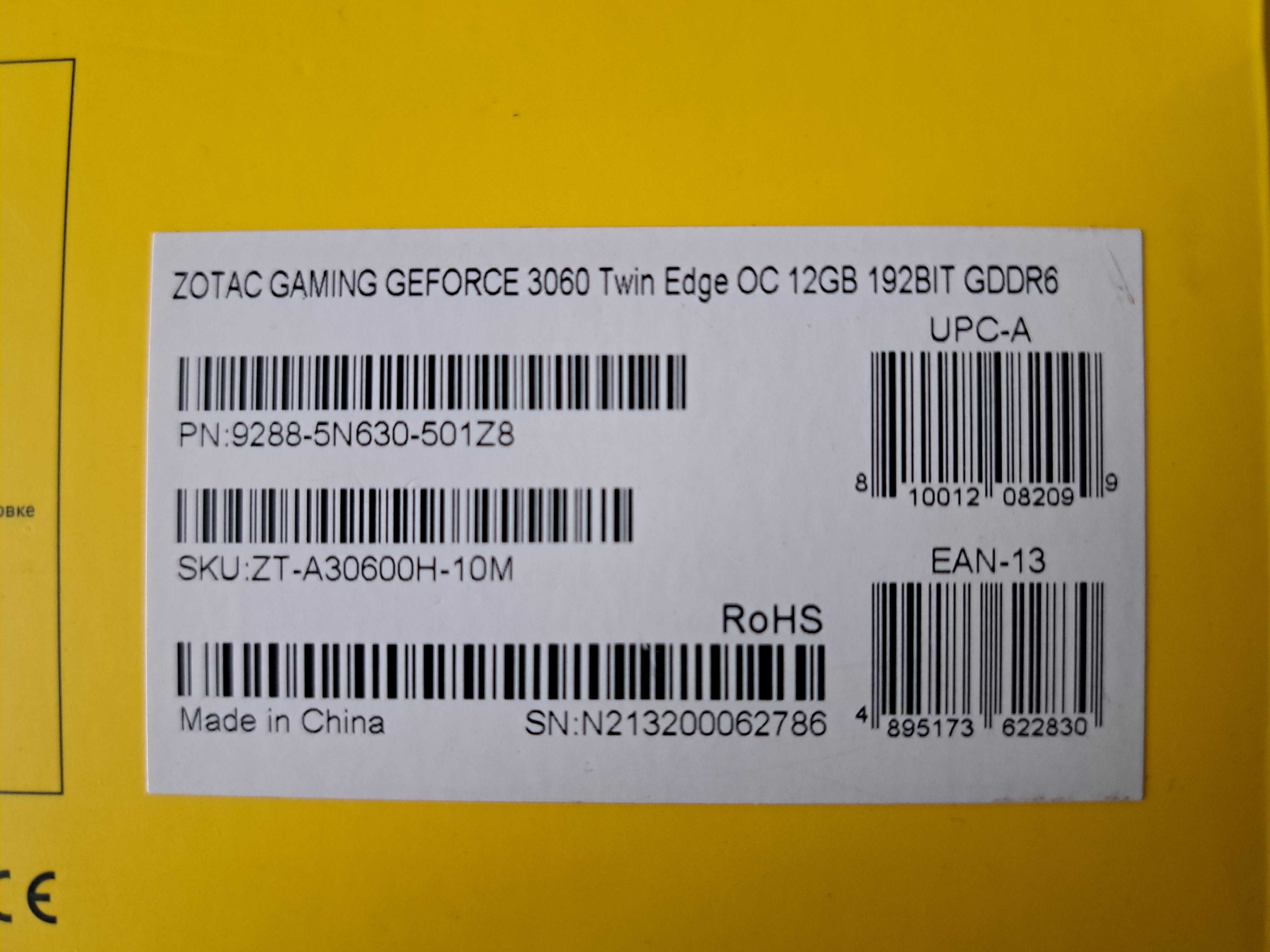 Zotac 3060 Twin Edge OC 12GB