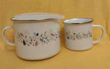 Kubki emaliowane NOWE 1400 ml, 500ml