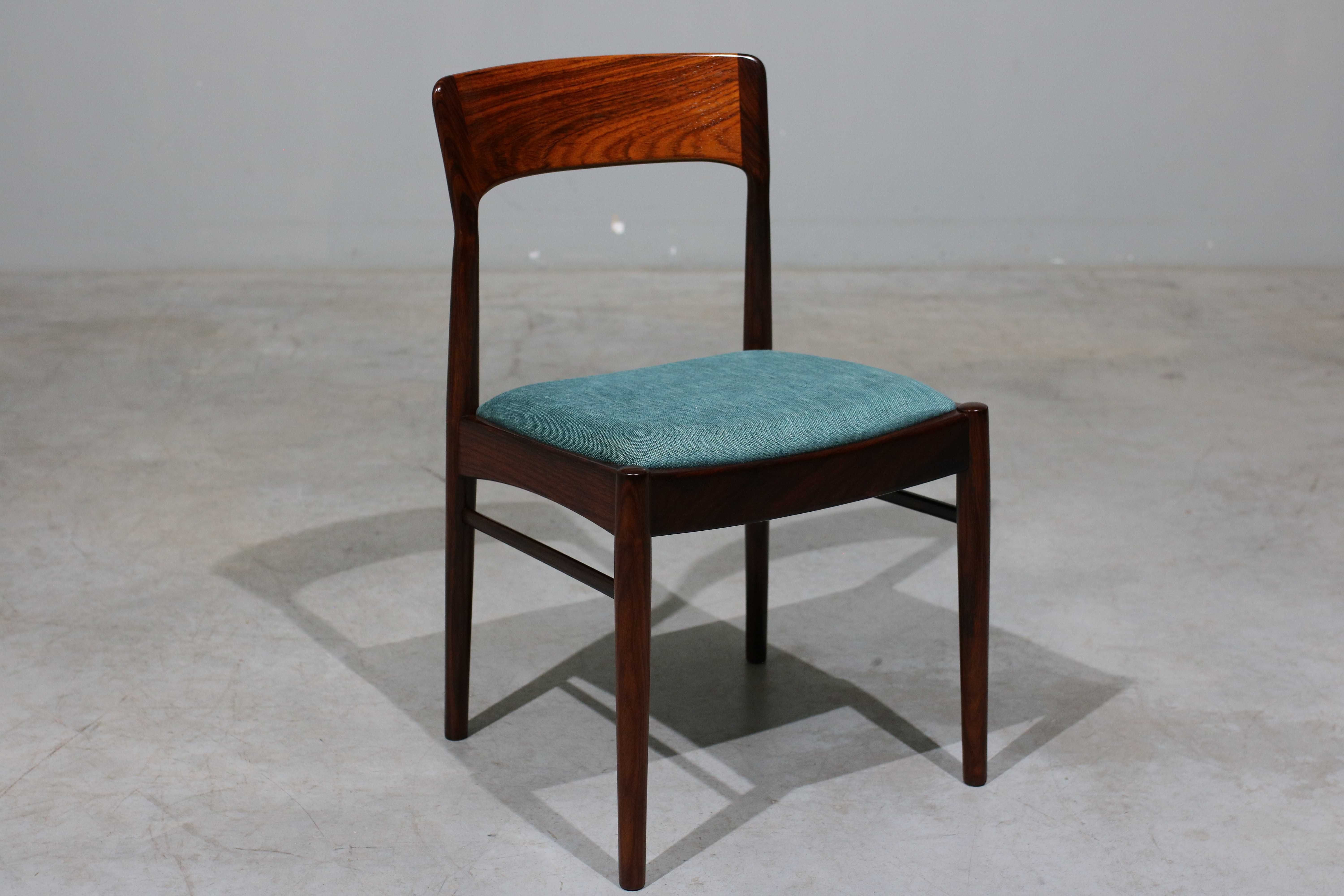 Conjunto de 6 cadeiras Henning Kjaernulf em pau santo | Design Nórdico