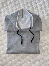 Bluza z kominem Zara szara modna sznurki 100% Oryginał 42 L