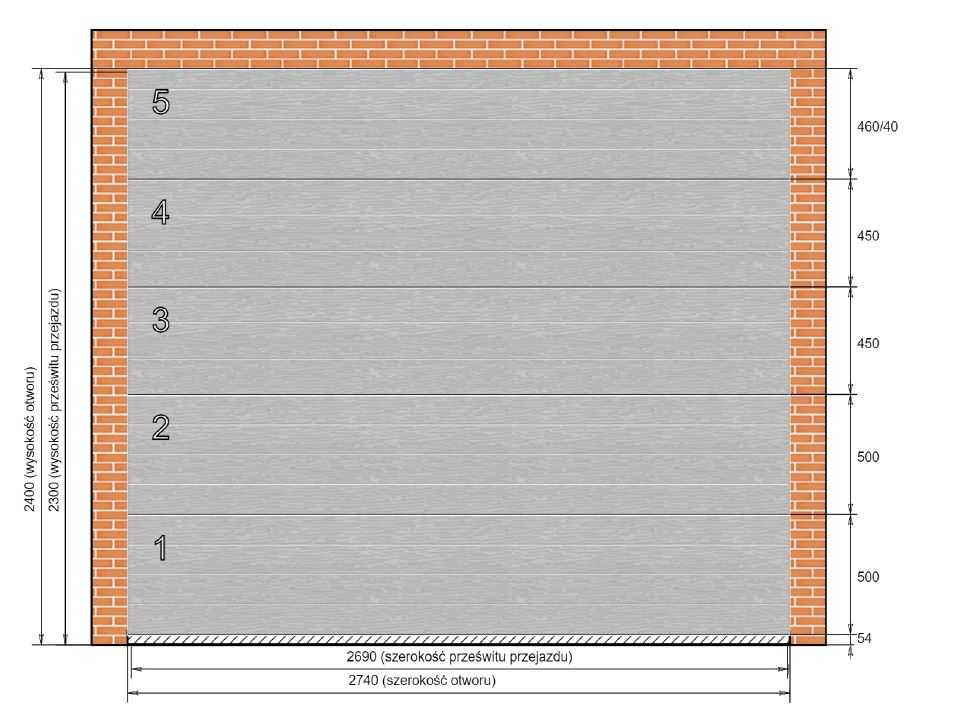 Brama garażowa Alutech Prestige 2740x2400mm