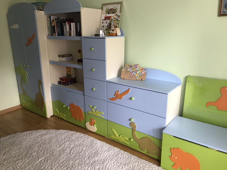 ТЕРМІНОВО! Дитячі меблі Baggi Dino World (Польща) шафа комод ліжечко