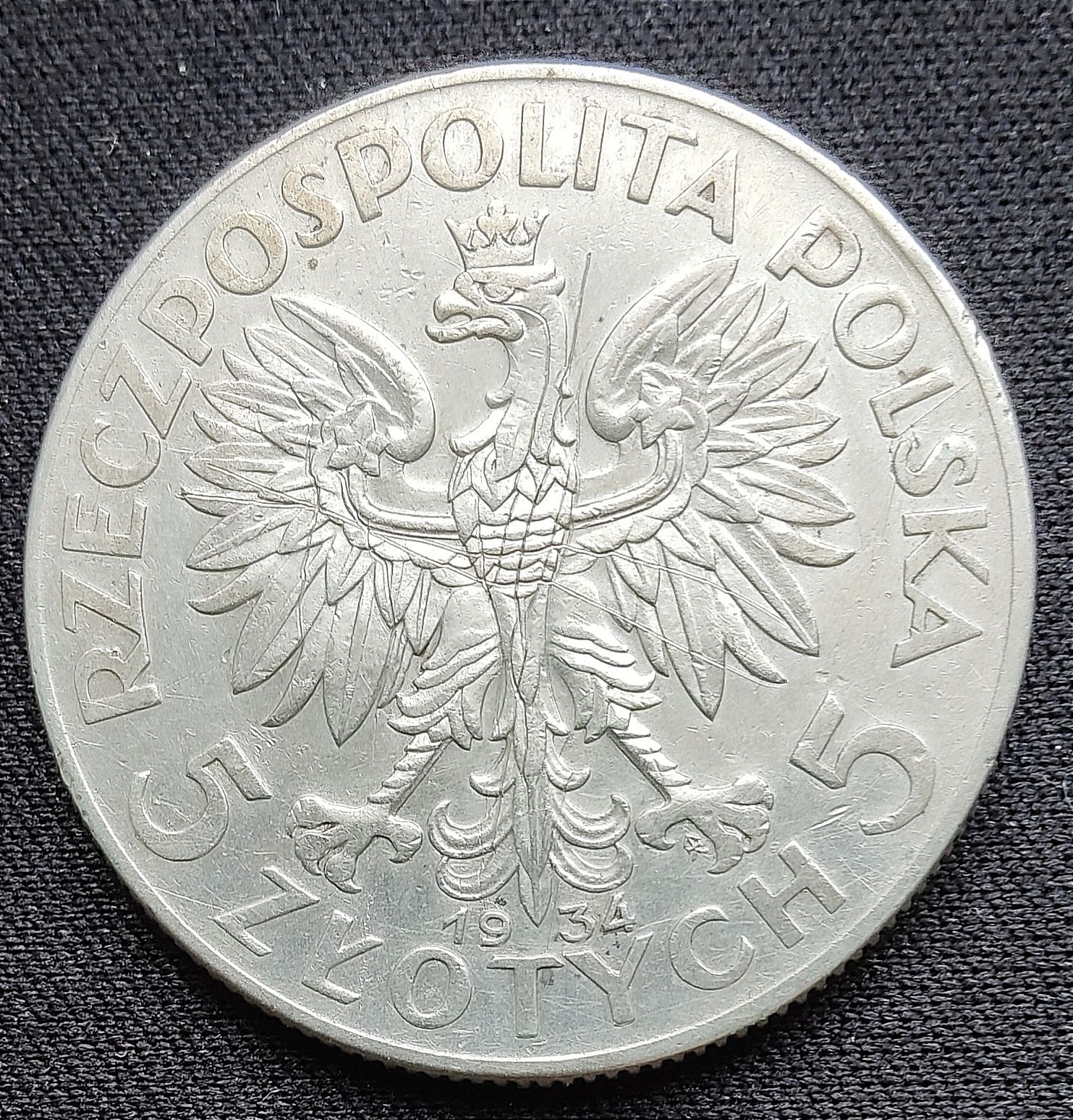 Moneta 5 zł 1934 Głowa kobiety