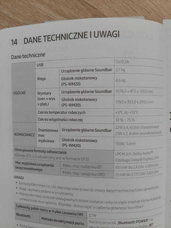 Zakrzywiony Soundbar HW-M4500 2.1