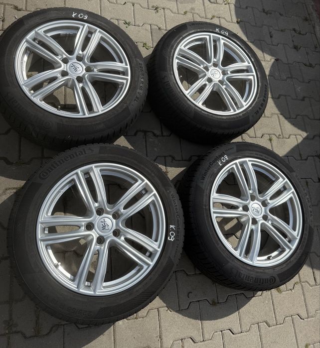 Koła alu Brock ET 39 8jx18” 5x112 opony Continental 225/55 R18 Tiguan