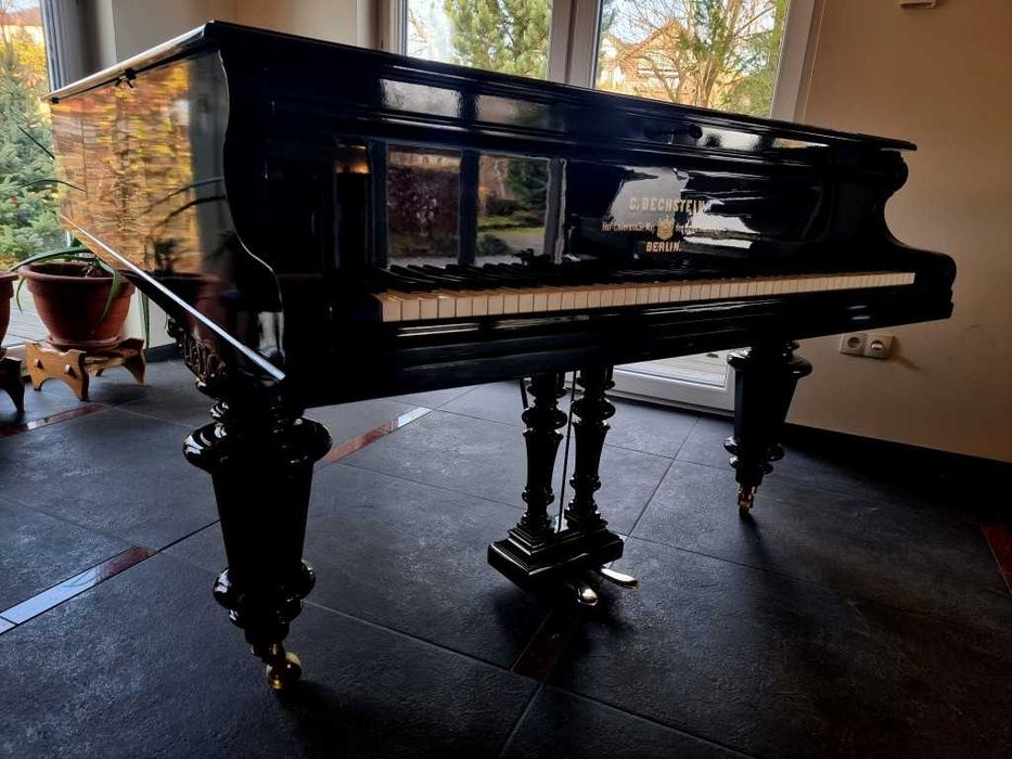 Fortepian C. BECHSTEIN dł. 200cm 1894r piękny CZARNY POŁYSK