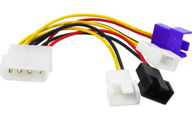 Переходник для кулера MOLEX -> 4шт 5в + 7в + 2х 12в 3 pin hub CASE FAN