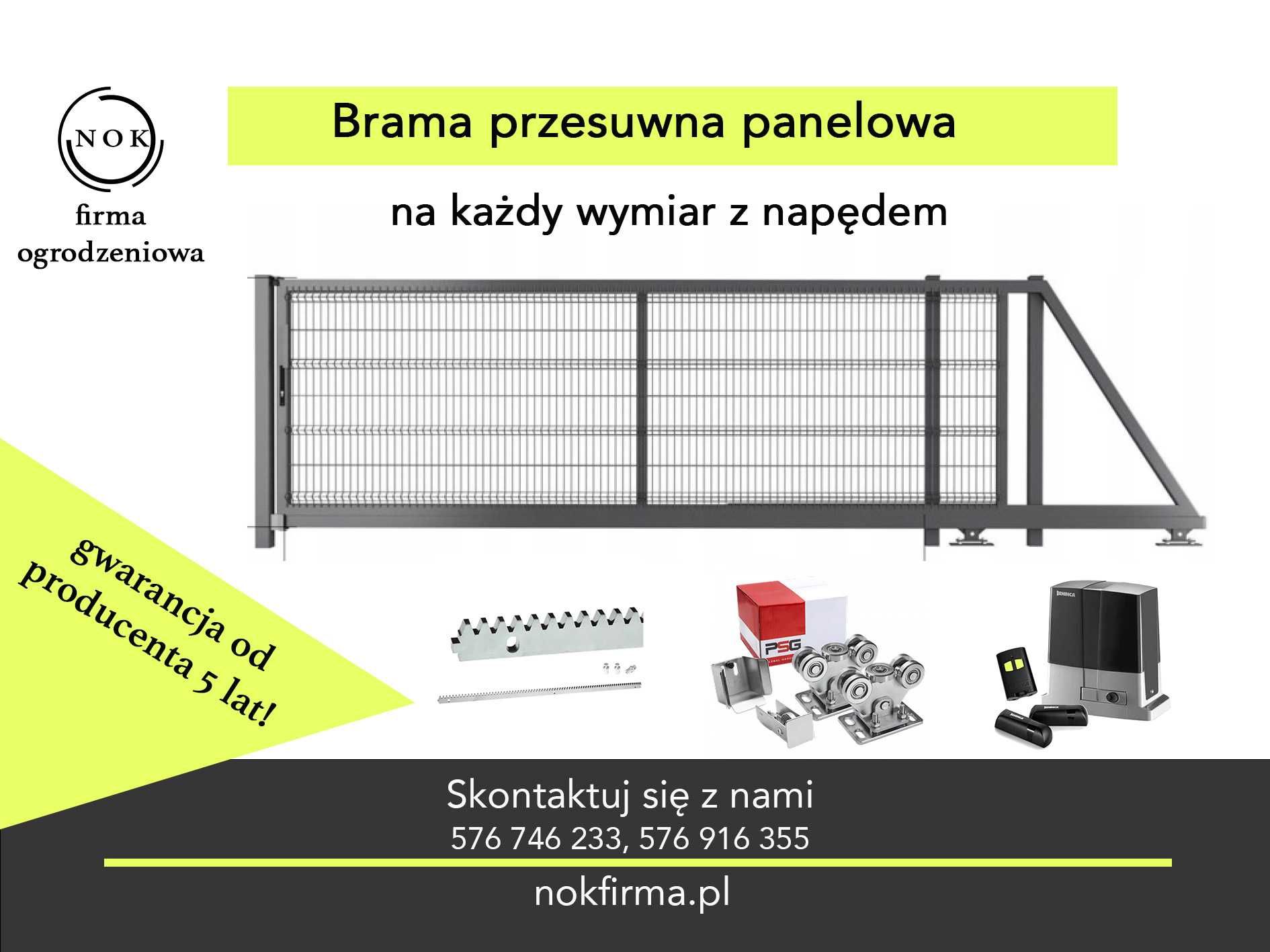 Brama panelowa od Producenta/Kompletna od ręki/Automatyka/Montaż