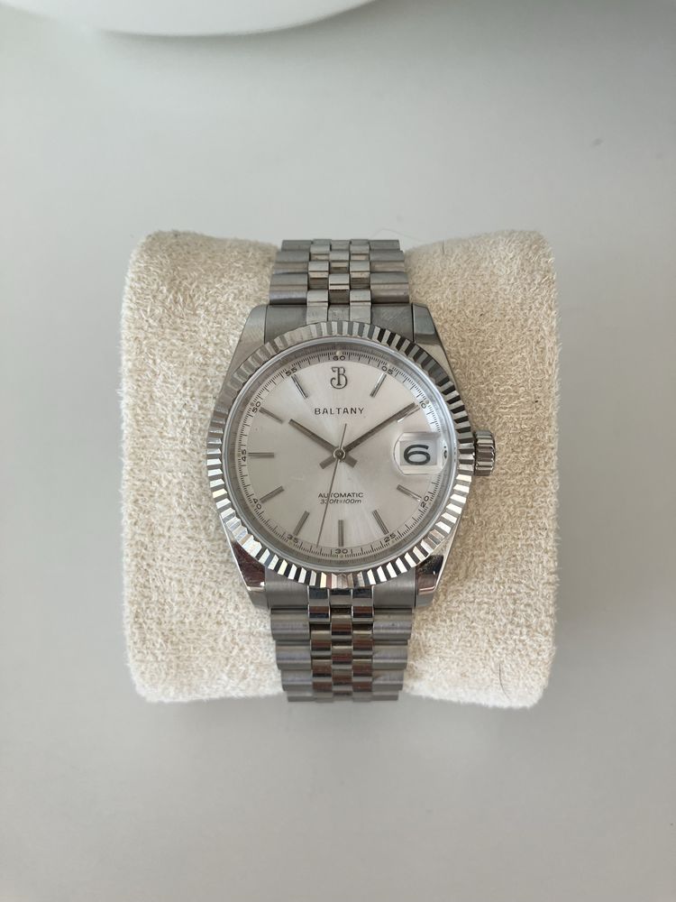 Zegarek Baltany Datejust 36mm automatyczny  NH35 unisex srebrny WR100M