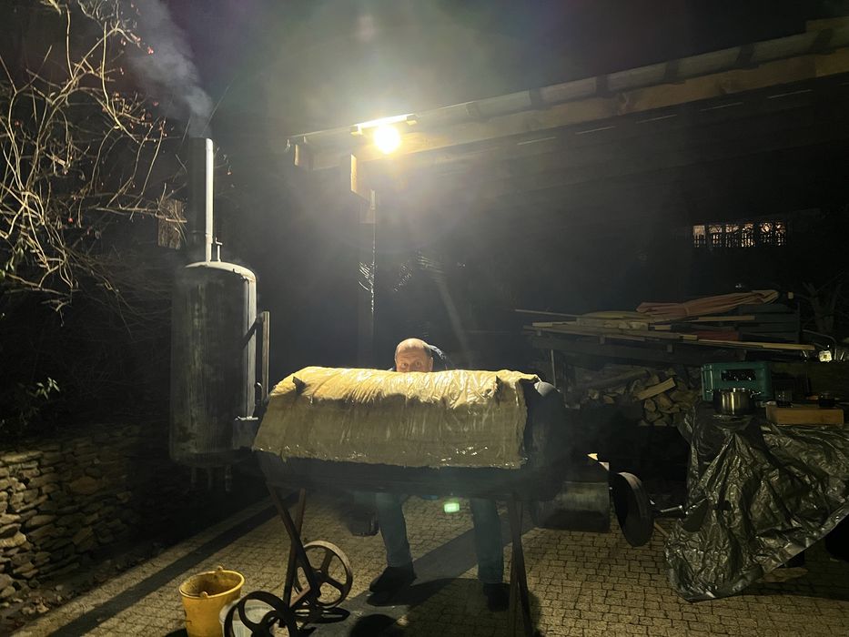 Wędzarnia duży grill lokomotywa