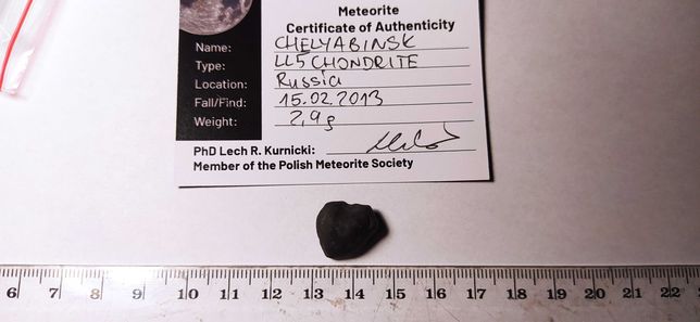 Meteoryt Chellabinsk Czelabińsk autentyk