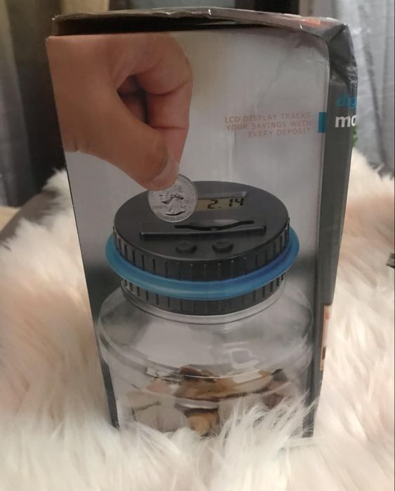 Mealheiro eletrônico contador de moedas