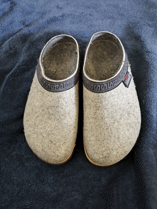 Stegmann ortopedyczne chodaki klapki wełna korek latex 25cm