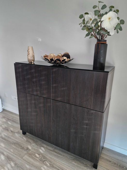 Aparador Sala IKEA BESTA + Vidro