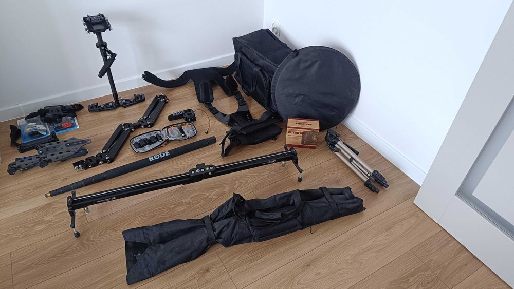 Zestaw dla Filmowca: Stabilizacja Wieldy, Dźwięk RØDE, Rig, Slider PRO