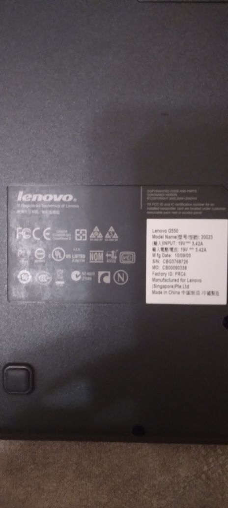 Ноутбук LENOVO G 550