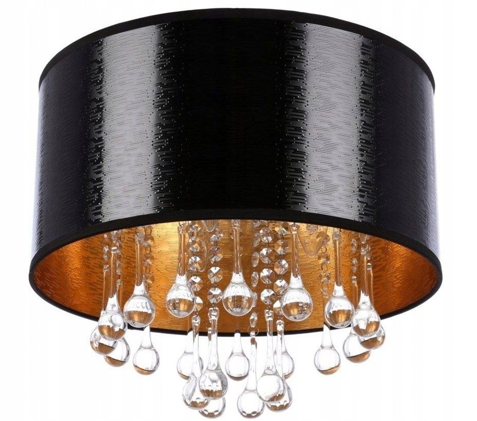 Lampa glamour czerń złoto 40cm ITALUX