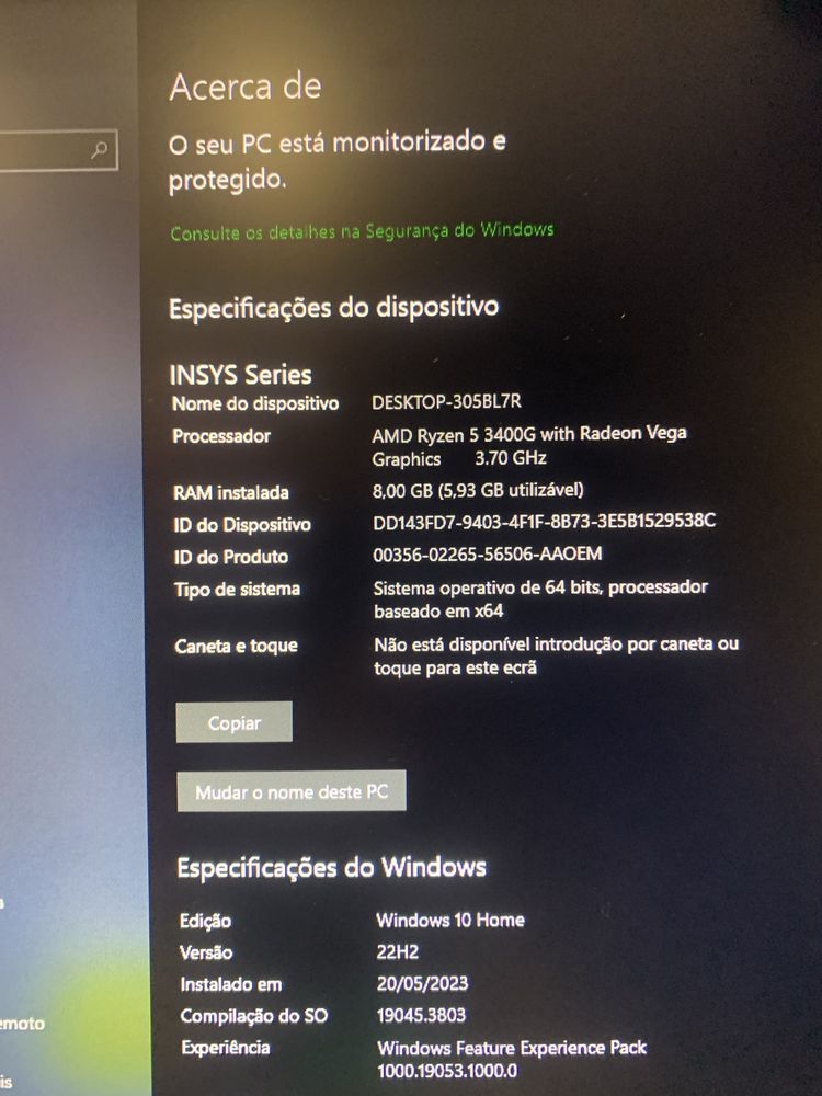 Computador INSYS em excelentes condições