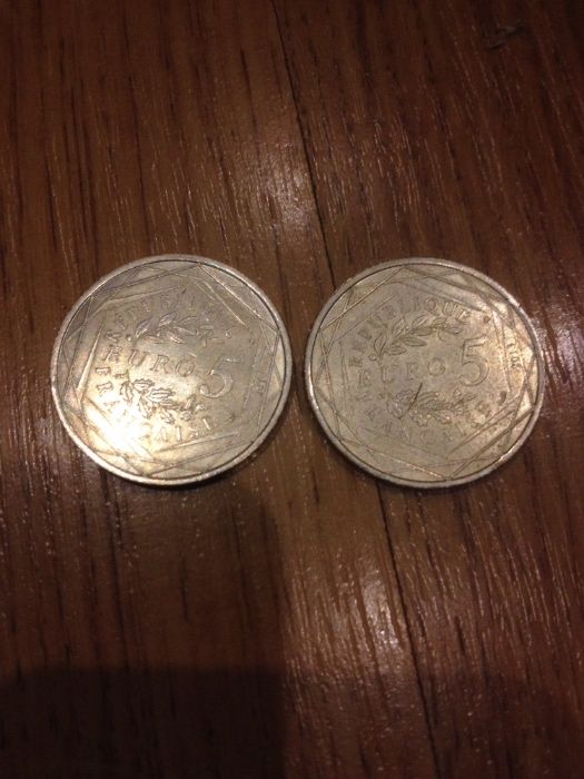 Монеты 5 евро Серебро Франция 2013