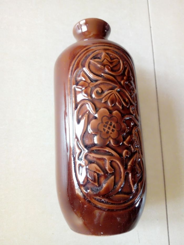 Wazon ceramiczny gliniany brązowy