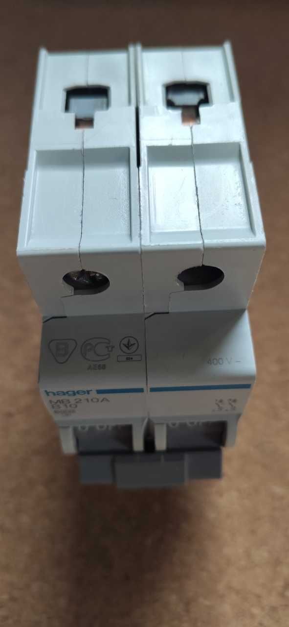 Wyłącznik nadprądowy Hager MB 210A B10 - 2 szt