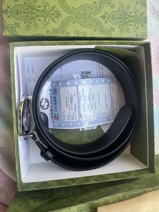 Pasek gucci meski bezowo niebieski  100 rozmiar