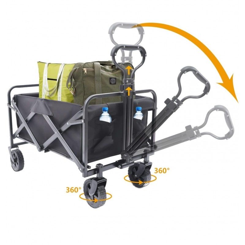Wozek transportowy, skladany, metalowy, przyczepka ogrodowa